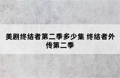 美剧终结者第二季多少集 终结者外传第二季